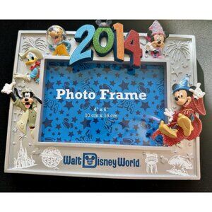 Walt Disney World 2014 Glitter Photo Frame-Sorcerer Mickey & Friends